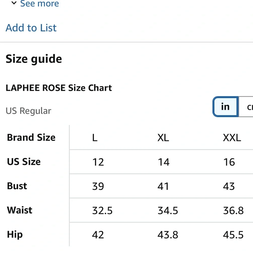 Laphee Rose nwt size